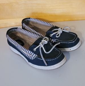 Khombu Boat Shoes Navy/ White Sz 7
